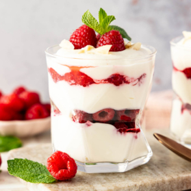 Schnelles Himbeertraum Dessert