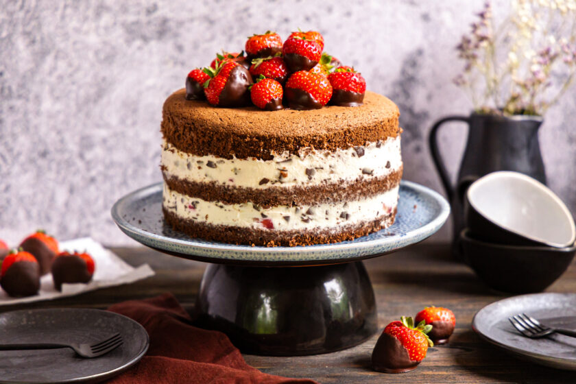 Schoko-Erdbeer-Torte mit Mascarpone