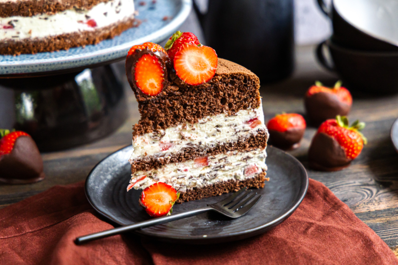Schoko-Erdbeer-Torte mit Mascarpone