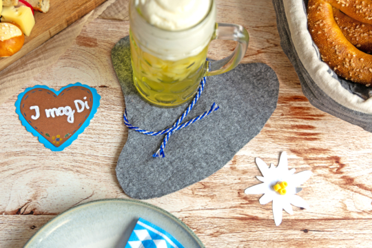 Untersetzer für Gläser zum Oktoberfest basteln