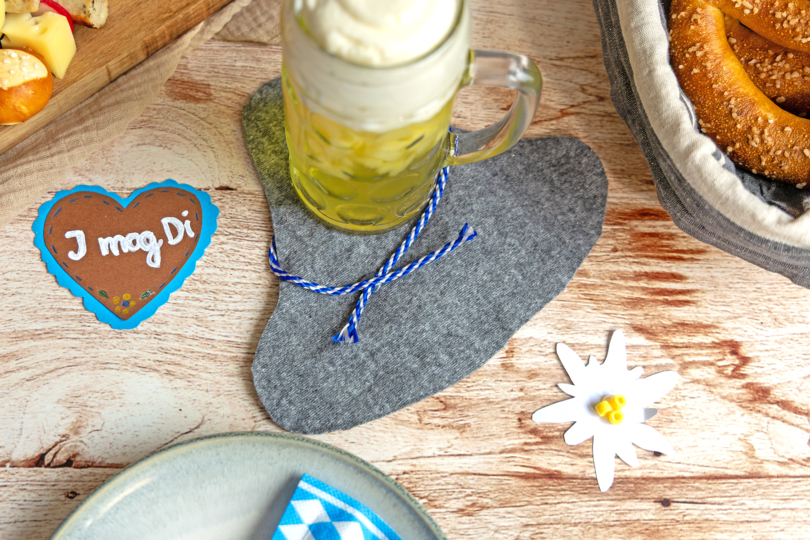 Untersetzer für Gläser zum Oktoberfest basteln