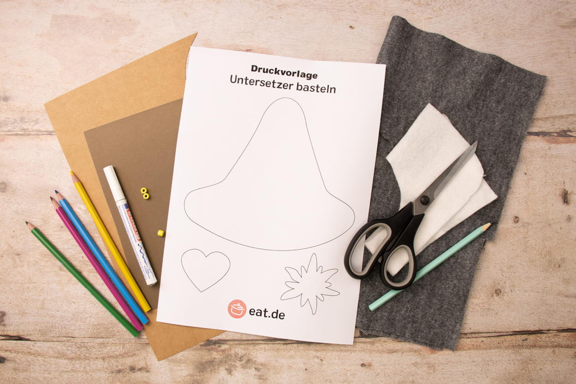 Untersetzer für Gläser zum Oktoberfest basteln Materialien