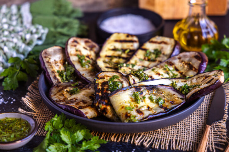 Aubergine grillen mit leckerer Marinade