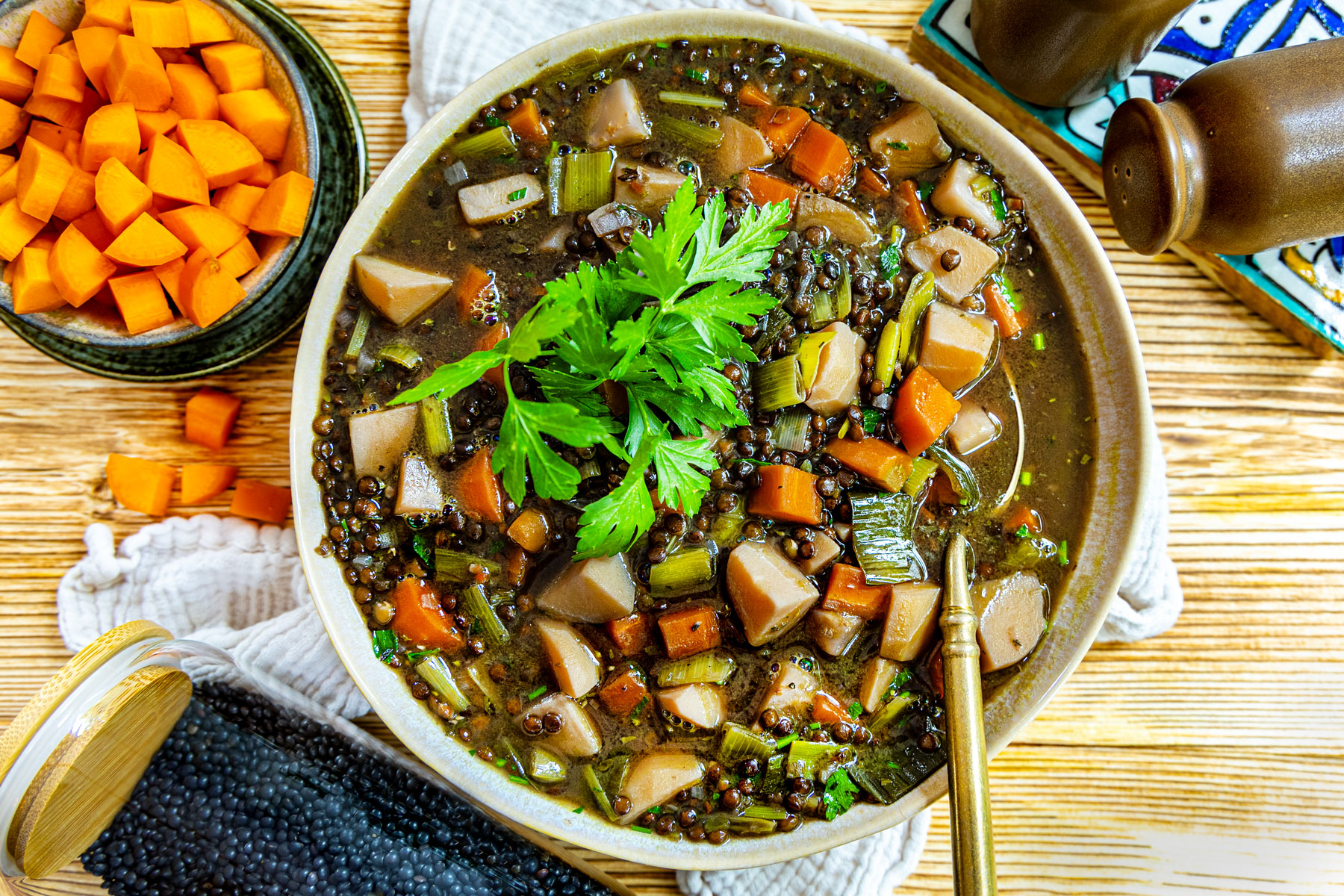 Beluga Linsen Eintopf Rezept