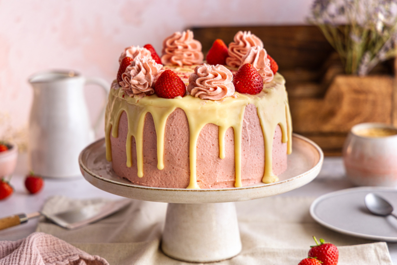 Erdbeertorte mit Drip