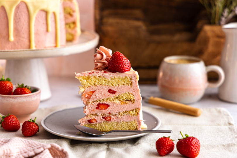 Erdbeer-Torte mit Drip