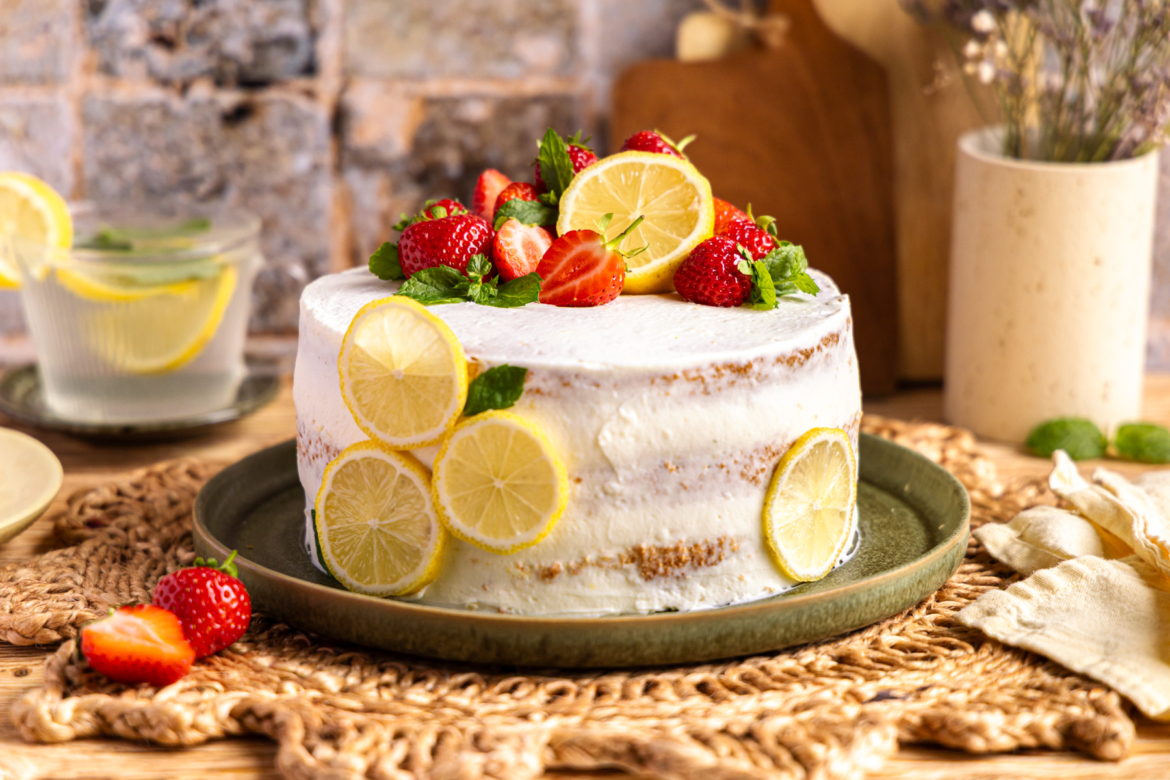 Erdbeer-Zitronen-Torte