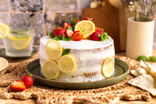 Erdbeer-Zitronen-Torte