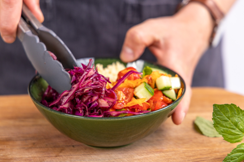 Rotkohl dazugeben