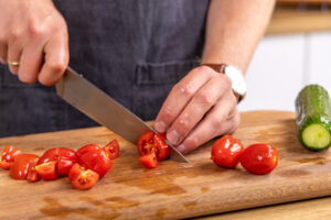 Tomaten vierteln