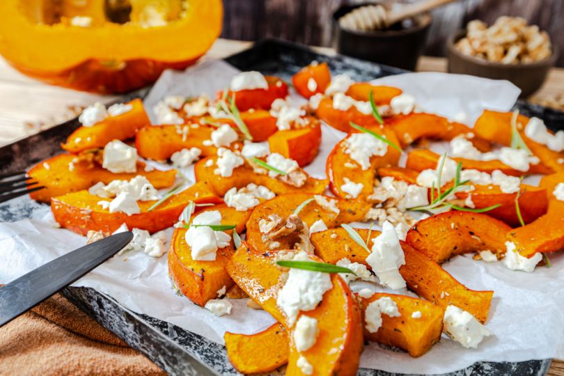 Gebackener Ofenkürbis mit Feta