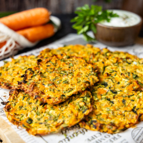 Gemüsepuffer ohne Kartoffeln aus dem Ofen