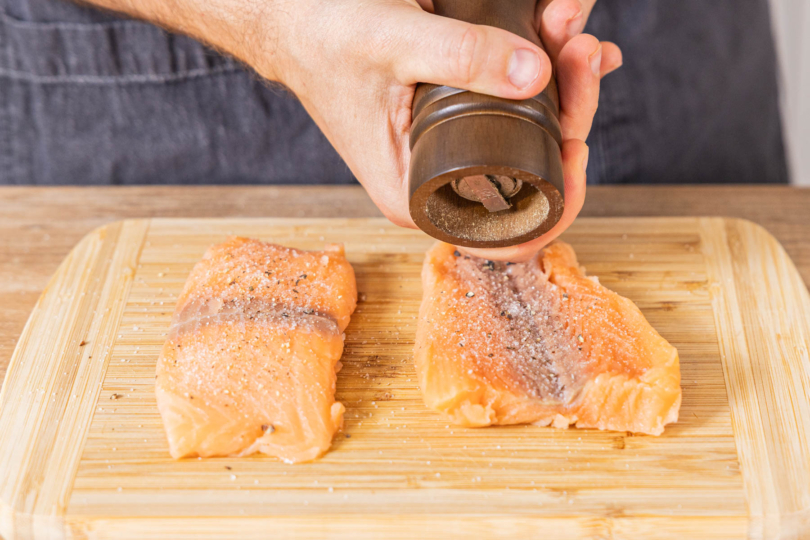 Lachs würzen