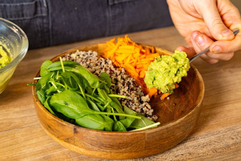 Avocadocreme dazugeben