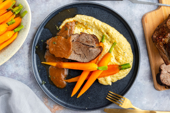 Saftiger Rinderbraten im Bratschlauch top down