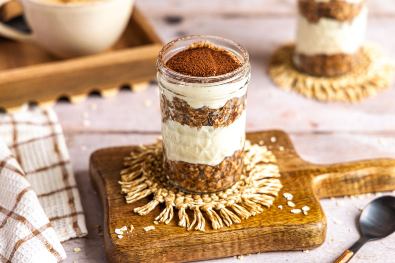 Tiramisu Overnight Oats mit Espresso