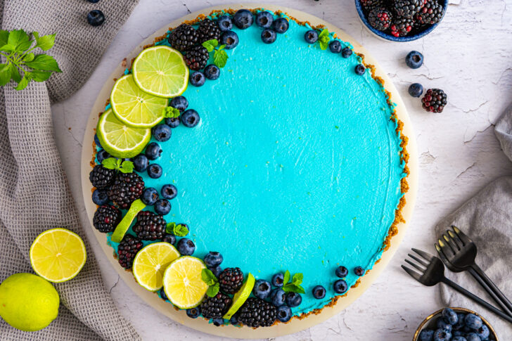 Blue Moon Lime Tart fertig zubereitet