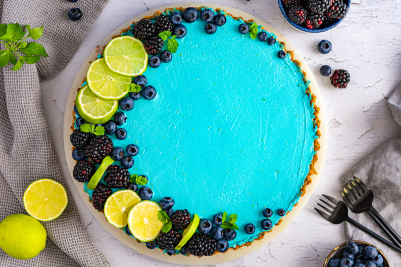 Blue Moon Lime Tart fertig zubereitet