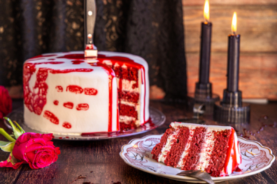 Blutige Halloween-Torte