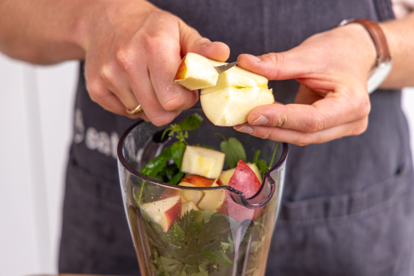 Apfel würfeln