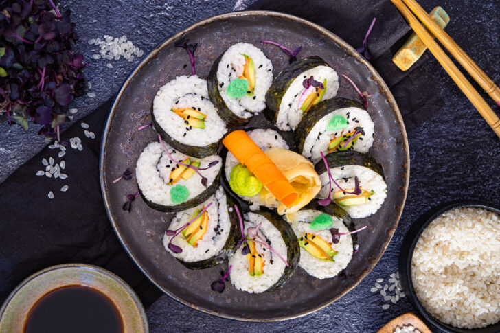 Futo Maki Sushi mit Fischrogen
