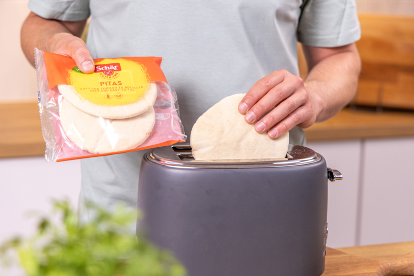 Pita-Taschen von Schär im Toaster toasten