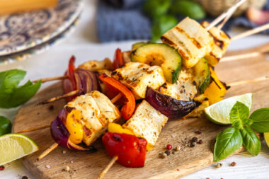 Halloumi-Grillspieße