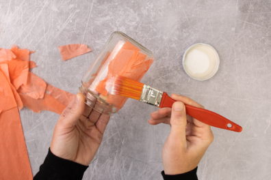 Transparentpapier ankleben