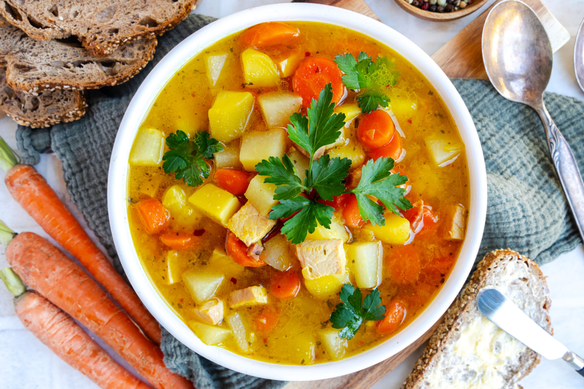 Möhreneintopf mit Kassler