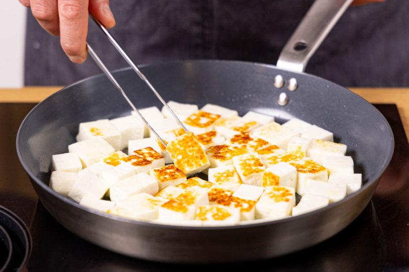 Paneer anbraten
