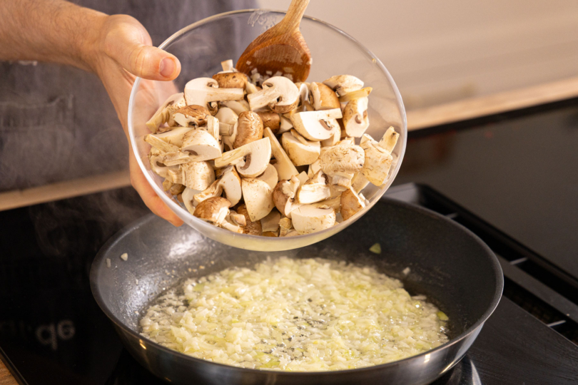 Champignons anbraten