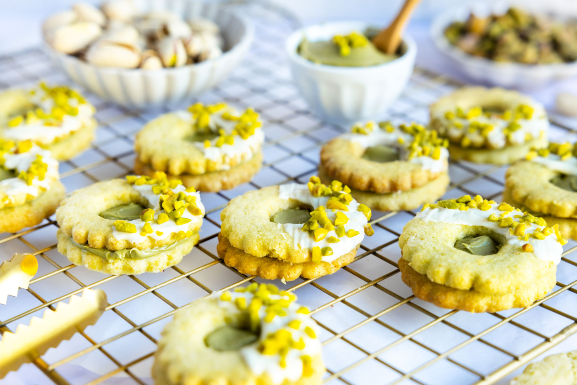 Pistazien-Plätzchen mit Pistaziencreme