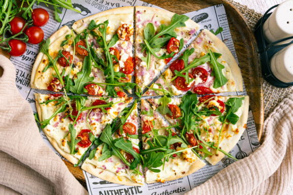 Vegetarischer Flammkuchen