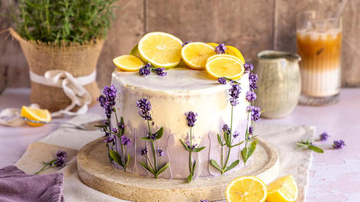 Zitronen-Lavendel-Torte