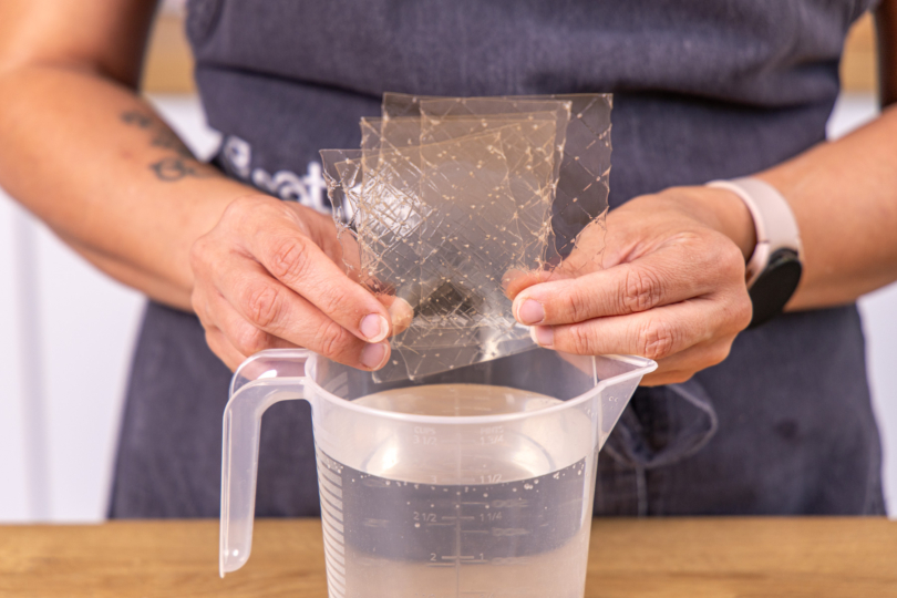 Gelatine einweichen