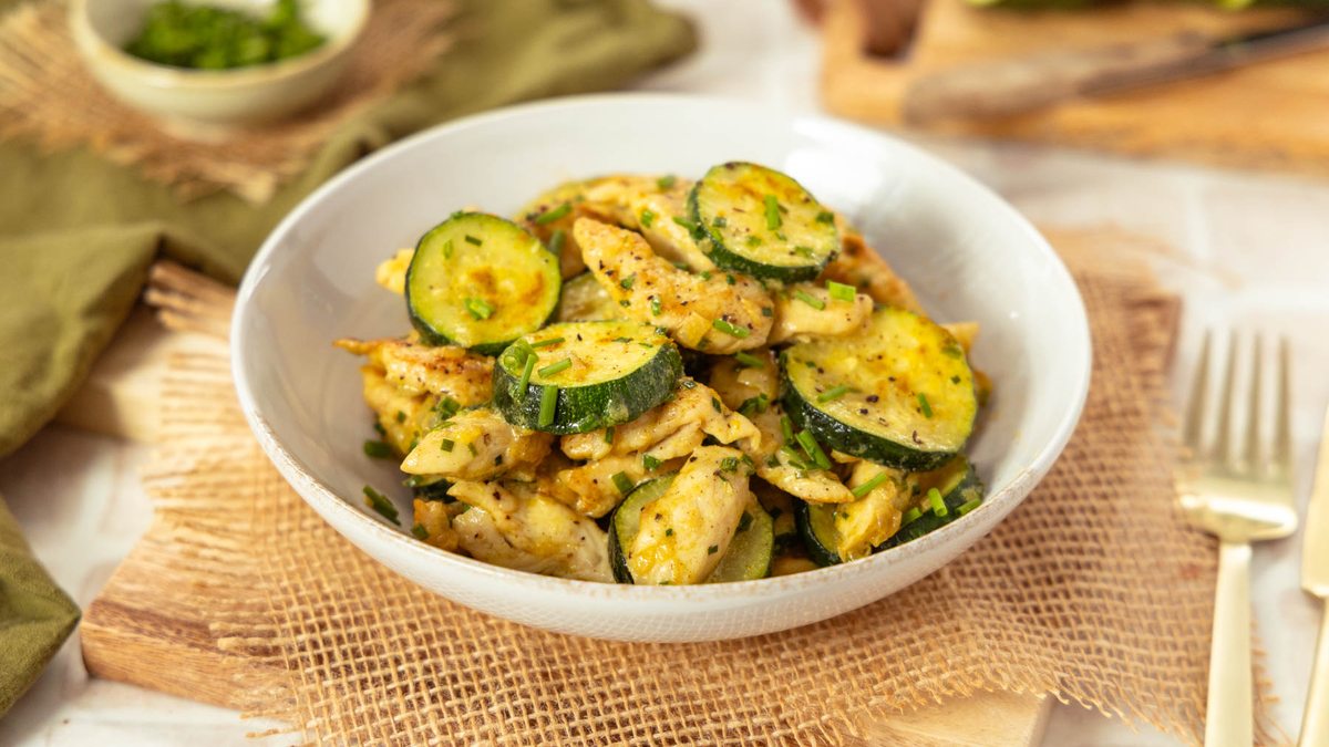 Zucchini-Hähnchen-Pfanne
