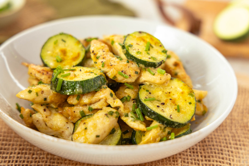 Zucchini-Hähnchen-Pfanne