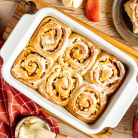 Apfel-Zimtschnecken top-down