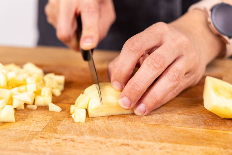 Apfel würfeln