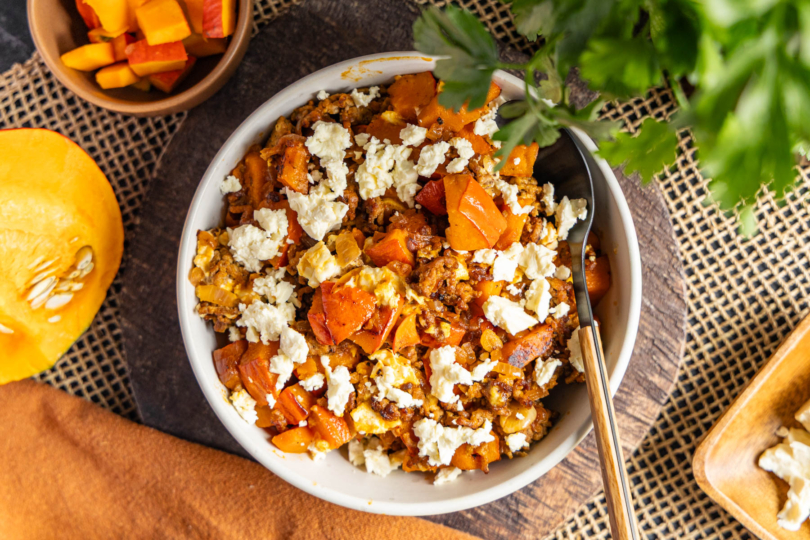 Kürbis-Hackfleisch-Pfanne