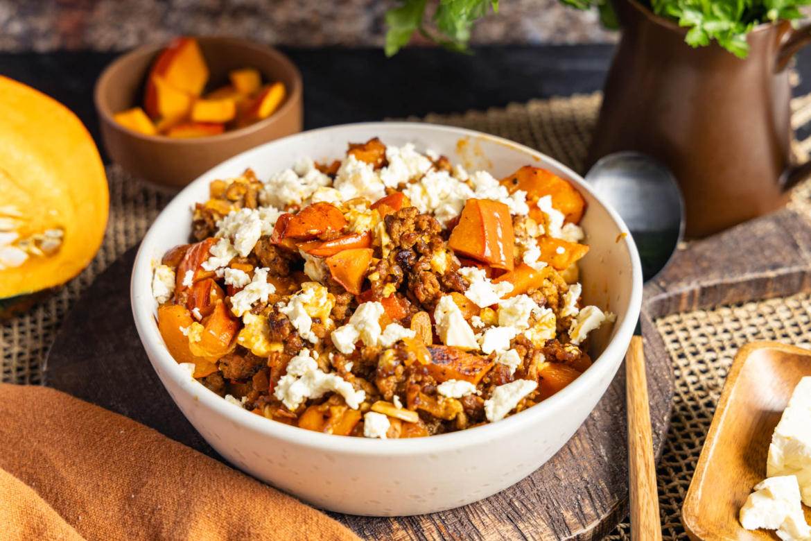 Kürbis-Hackfleisch-Pfanne