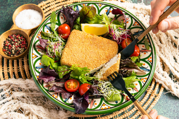 Panierter Feta aus dem Airfryer