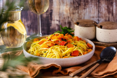 Pasta mit Kürbis-Ragout