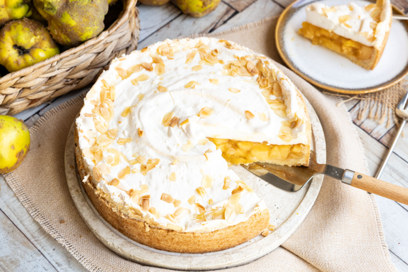 Quittenkuchen mit Baiser