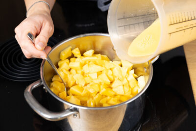 Pudding zu Quitten geben