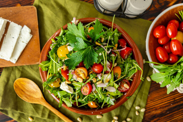 Rucola-Salat mit Feta
