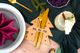 Bestecktasche für Weihnachten basteln