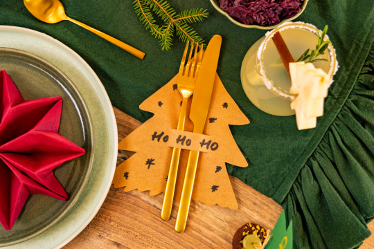 Bestecktasche für Weihnachten basteln