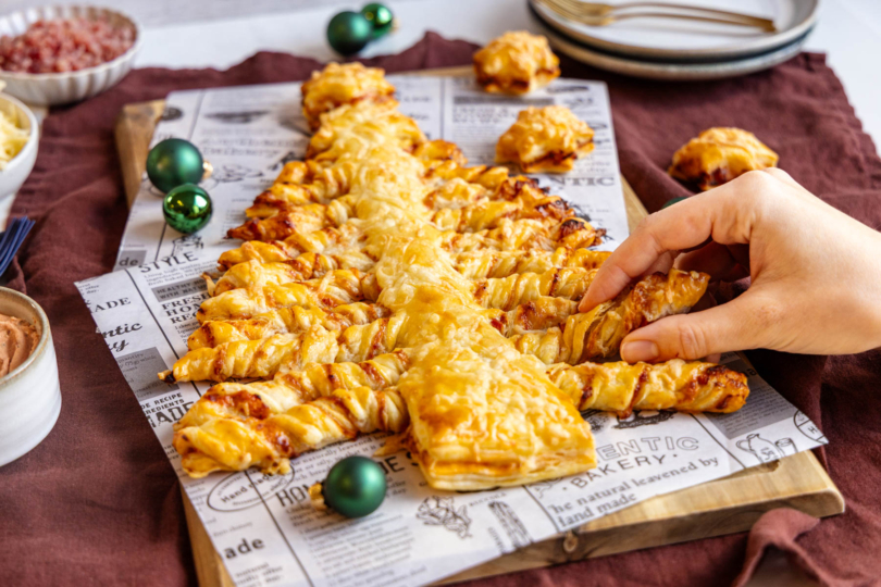 Blätterteig Tannenbaum herzhaft