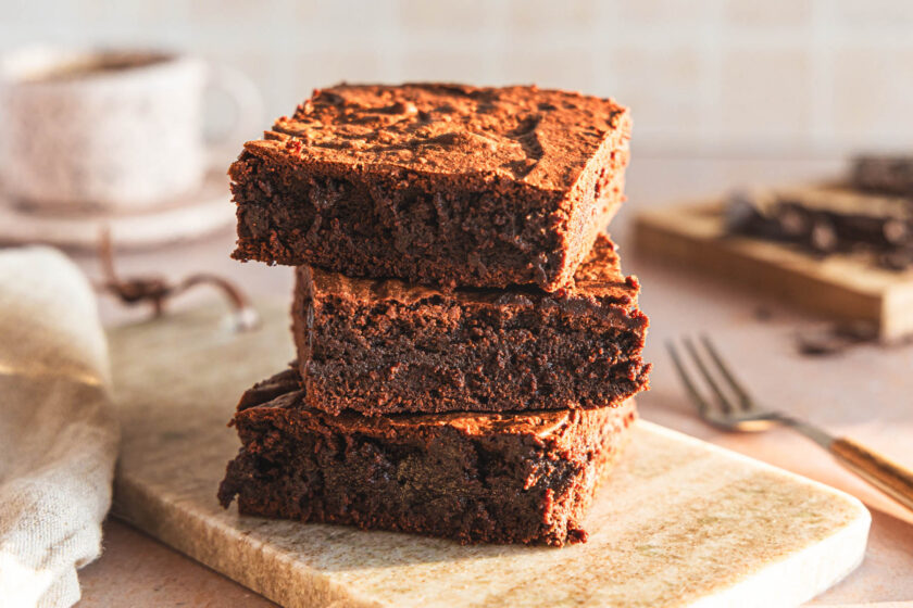 Brownies als Stapel